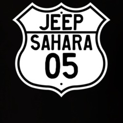 Highway Route Sign Jeep 2005 Sahara T Shirt