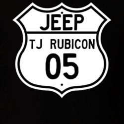 Highway Route Sign Jeep 2005 TJ Rubicon T Shirt