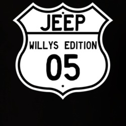 Highway Route Sign Jeep 2005 Willys Edition T Shirt