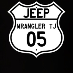 Highway Route Sign Jeep 2005 Wrangler TJ T Shirt