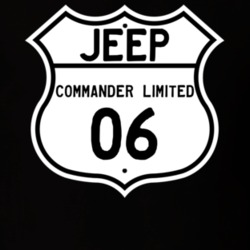 Highway Route Sign Jeep 2006 Commander Limited T Shirt