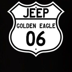 Highway Route Sign Jeep 2006 Golden Eagle T Shirt