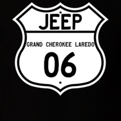 Highway Route Sign Jeep 2006 Grand Cherokee Laredo T Shirt