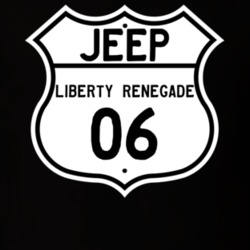 Highway Route Sign Jeep 2006 Liberty Renegade T Shirt
