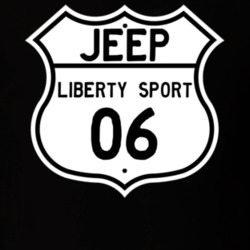Highway Route Sign Jeep 2006 Liberty Sport T Shirt