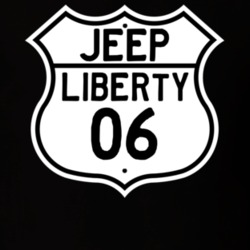 Highway Route Sign Jeep 2006 Liberty T Shirt