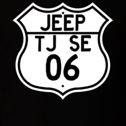 Highway Route Sign Jeep 2006 TJ SE T Shirt