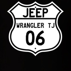 Highway Route Sign Jeep 2006 Wrangler TJ T Shirt