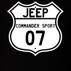 Highway Route Sign Jeep 2007 Commander Sport T Shirt