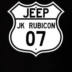Highway Route Sign Jeep 2007 JK Rubicon T Shirt