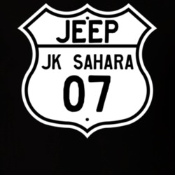 Highway Route Sign Jeep 2007 JK Sahara T Shirt