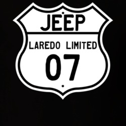Highway Route Sign Jeep 2007 Laredo Limited T Shirt