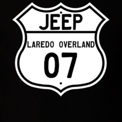 Highway Route Sign Jeep 2007 Laredo Overland T Shirt