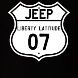 Highway Route Sign Jeep 2007 Liberty Latitude T Shirt