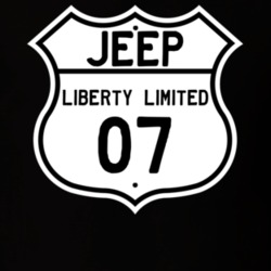 Highway Route Sign Jeep 2007 Liberty Limited T Shirt