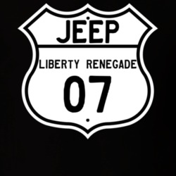 Highway Route Sign Jeep 2007 Liberty Renegade T Shirt