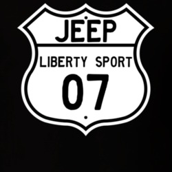 Highway Route Sign Jeep 2007 Liberty Sport T Shirt
