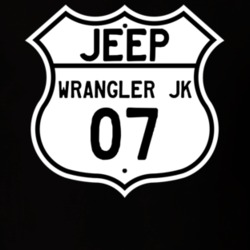 Highway Route Sign Jeep 2007 Wrangler JK T Shirt