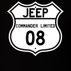Highway Route Sign Jeep 2008 Commander Limited T Shirt