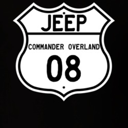 Highway Route Sign Jeep 2008 Commander Overland T Shirt