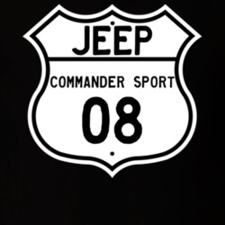 Highway Route Sign Jeep 2008 Commander Sport T Shirt