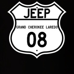 Highway Route Sign Jeep 2008 Grand Cherokee Laredo T Shirt