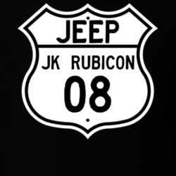 Highway Route Sign Jeep 2008 JK Rubicon T Shirt