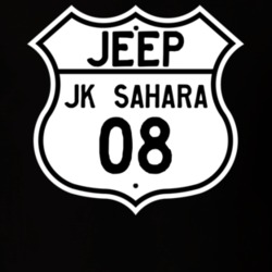 Highway Route Sign Jeep 2008 JK Sahara T Shirt