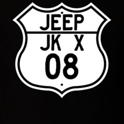 Highway Route Sign Jeep 2008 JK X T Shirt