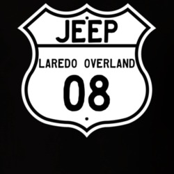 Highway Route Sign Jeep 2008 Laredo Overland T Shirt