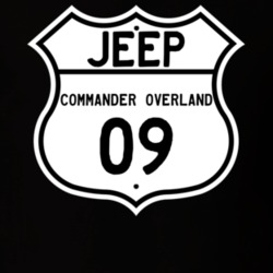 Highway Route Sign Jeep 2009 Commander Overland T Shirt