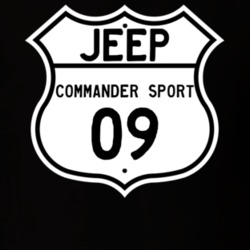 Highway Route Sign Jeep 2009 Commander Sport T Shirt