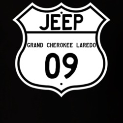 Highway Route Sign Jeep 2009 Grand Cherokee Laredo T Shirt