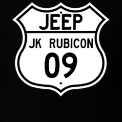 Highway Route Sign Jeep 2009 JK Rubicon T Shirt