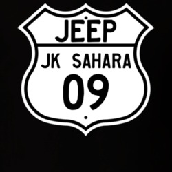 Highway Route Sign Jeep 2009 JK Sahara T Shirt