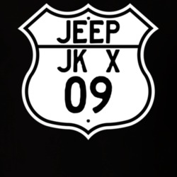 Highway Route Sign Jeep 2009 JK X T Shirt
