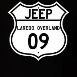 Highway Route Sign Jeep 2009 Laredo Overland T Shirt