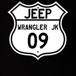 Highway Route Sign Jeep 2009 Wrangler JK T Shirt
