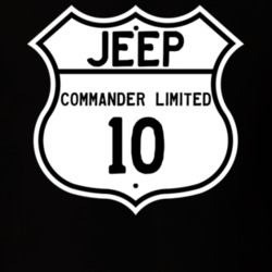 Highway Route Sign Jeep 2010 Commander Limited T Shirt