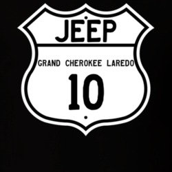 Highway Route Sign Jeep 2010 Grand Cherokee Laredo T Shirt