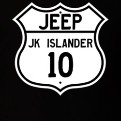 Highway Route Sign Jeep 2010 JK Islander T Shirt