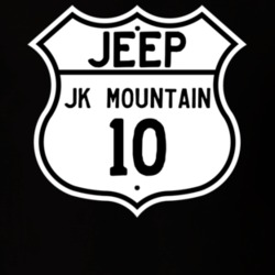 Highway Route Sign Jeep 2010 JK Mountain T Shirt