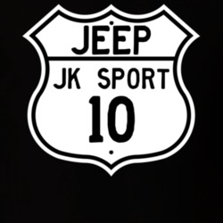 Highway Route Sign Jeep 2010 JK Sport T Shirt