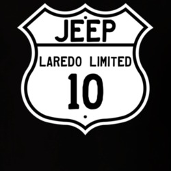 Highway Route Sign Jeep 2010 Laredo Limited T Shirt