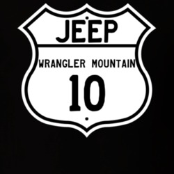 Highway Route Sign Jeep 2010 Wrangler Mountain T Shirt