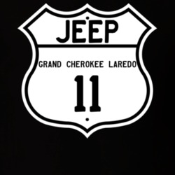 Highway Route Sign Jeep 2011 Grand Cherokee Laredo T Shirt