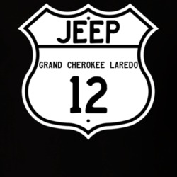 Highway Route Sign Jeep 2012 Grand Cherokee Laredo T Shirt