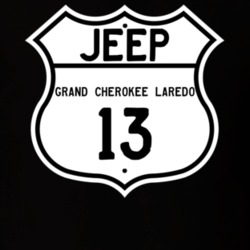 Highway Route Sign Jeep 2013 Grand Cherokee Laredo T Shirt