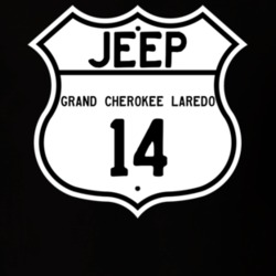 Highway Route Sign Jeep 2014 Grand Cherokee Laredo T Shirt