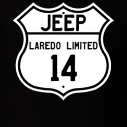 Highway Route Sign Jeep 2014 Laredo Limited T Shirt